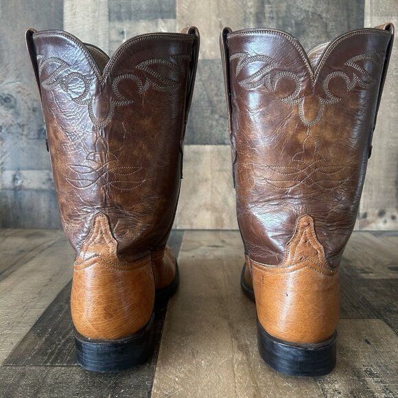 Lucchese Classics L8348 Ostrich Western Cowboy Boots Mens 6.5 D - Picture 8 of 12